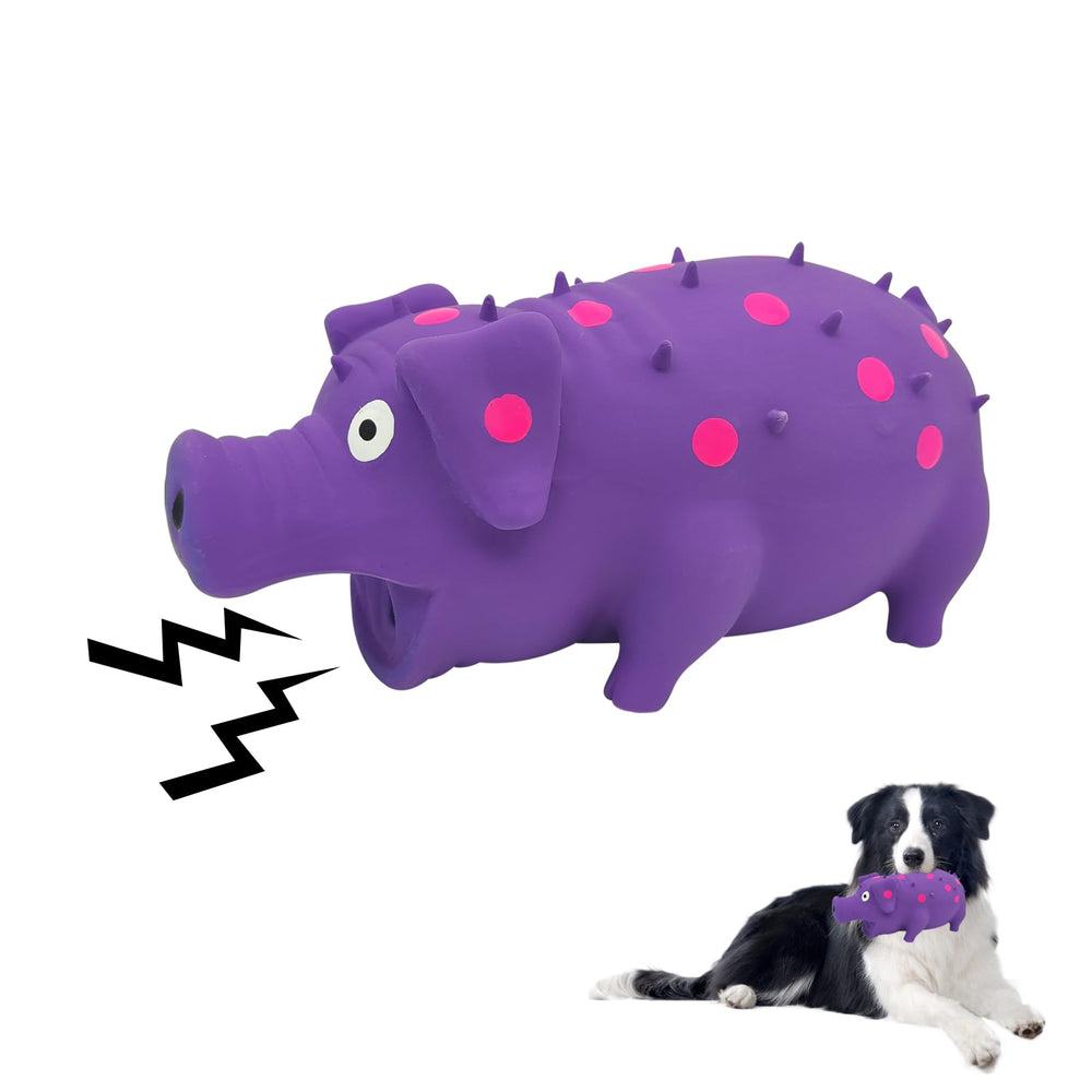 Andiker juguete para perro de látex con puntos, ideal para masticar seguro.