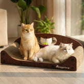 Angetra rascador gatos 26 pulgadas amplio: espacio cómodo para rascar y descansar.