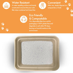animaru cajas de arena desechables marrón, material reciclado, opción más sostenible.