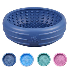 Animire cuenco de lamido para perros, azul oscuro, estable y seguro.