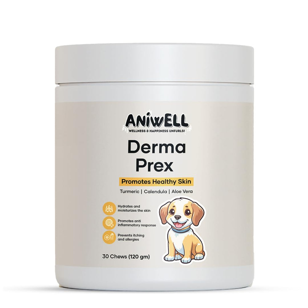 Aniwell DermaPrex con aceite de anchoa para piel y pelo saludable.
