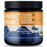 Producto Annamaet Enhance, bote color marfil con etiqueta clara, ideal para dietas balanceadas.