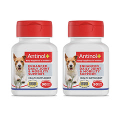 Antinol Plus botella de movilidad para perros mejora la movilidad diaria.