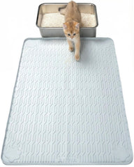 ANWA Alfombra para arenero impermeable de 40x28, atrapa polvo y facilita limpieza.