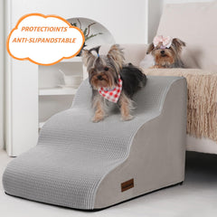 Aodisman escalera para mascotas antideslizante junto al sofá ideal para perros pequeños.