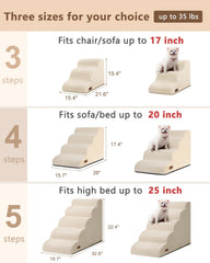 Aodisman escalera curva para perros, subida suave y estable.
