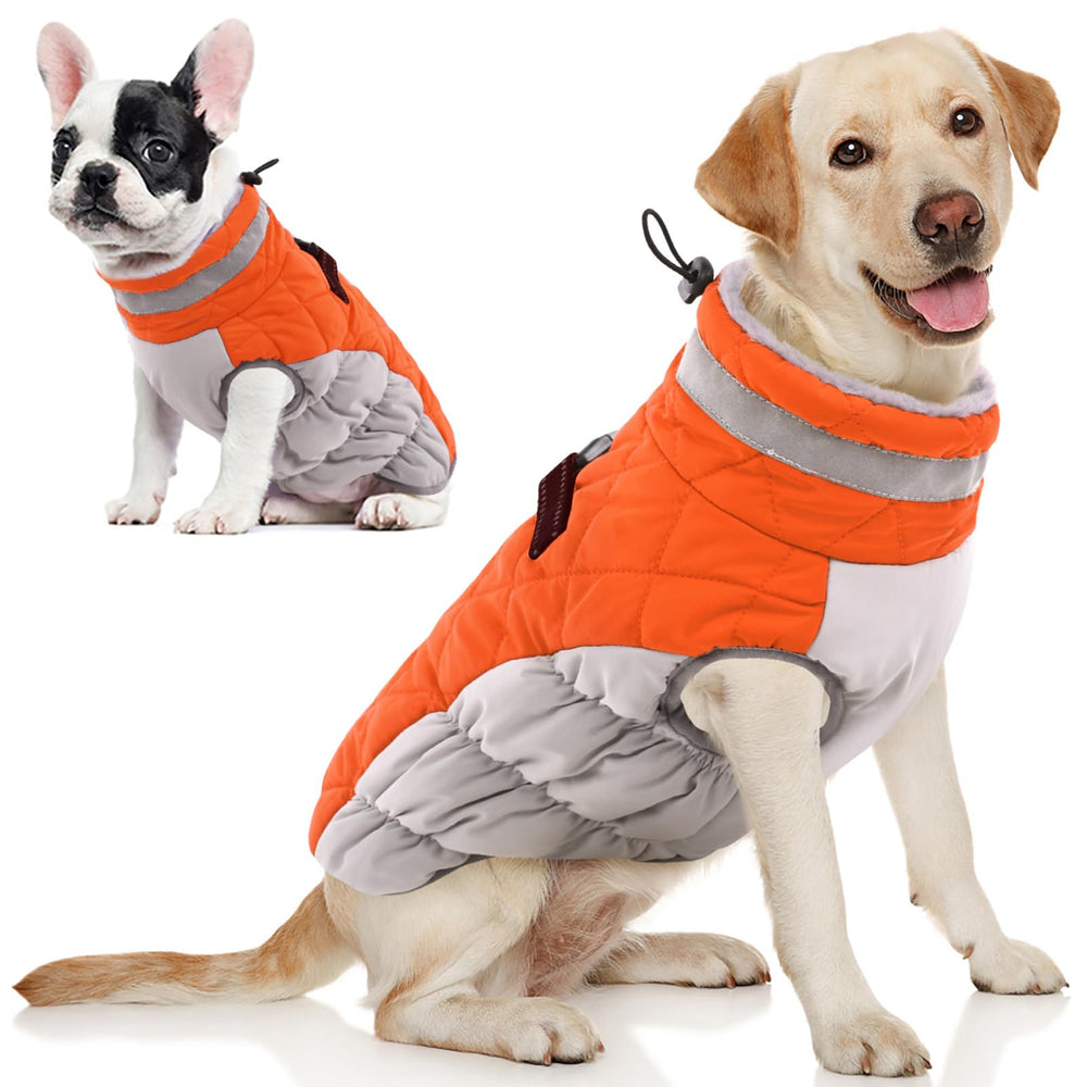 Capa AOFITEE para perros con forro polar cálido para paseos de invierno.