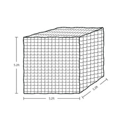 Aoneky Bale Hay Net compatible con pacas redondas 4x5 para alimentación lenta.