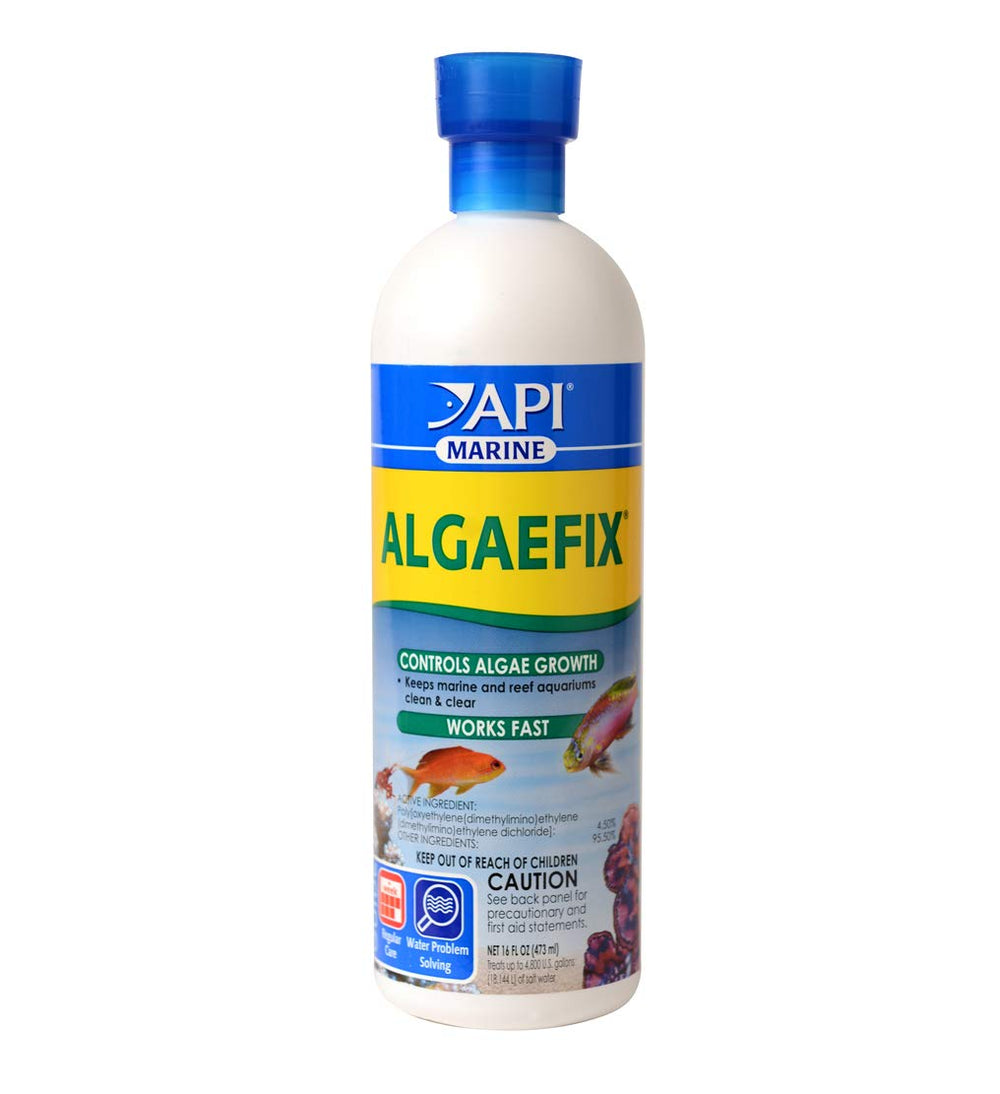 API MARINE ALGAEFIX: botella de 16 onzas para control de algas en acuarios marinos