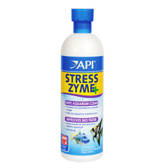 API STRESS ZYME botella-16oz para un acuario más limpio y estable.