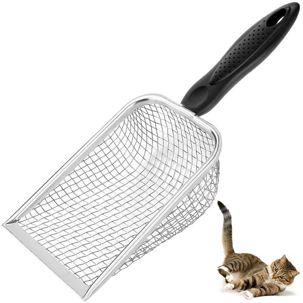 Cuchara Apidgrowth para arena de gato con malla 5mm facilita separar desechos.