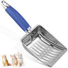 Cuchara Apidgrowth en acero inoxidable para arenero de tu gato, duradera.