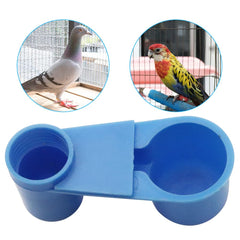 Bebedero automático APlayfulBee para aves azul, adecuado para uso en jaula.