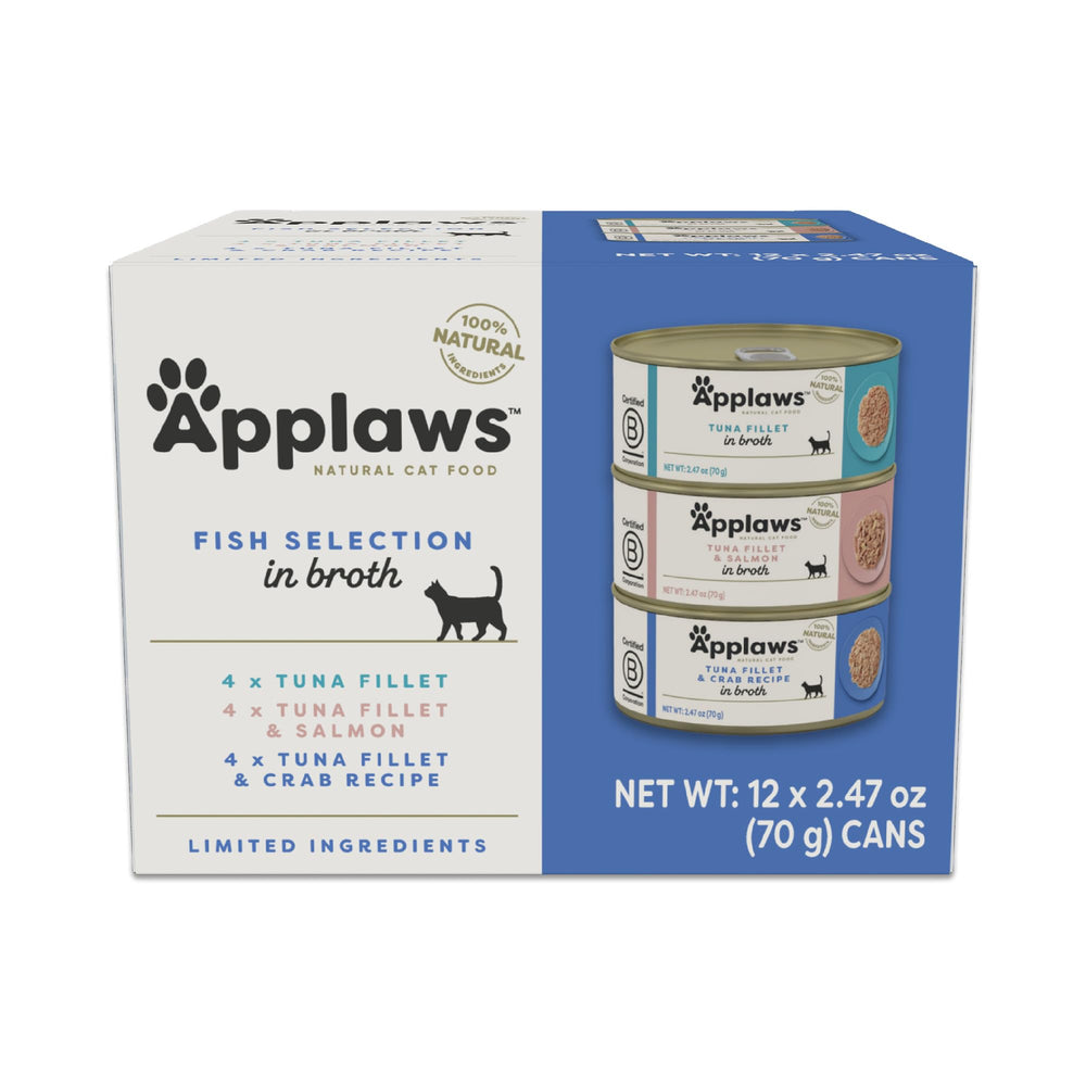 Applaws filete de atún en caldo, proteína real para gatos.