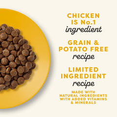 Applaws proteína de pollo en comida seca, soporte de digestión gracias a ingredientes de calidad.
