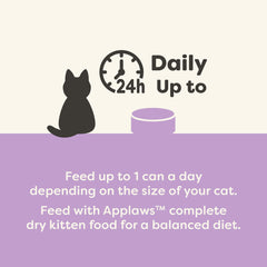 Applaws atún filete en caldo, fuente de proteína para gatito.