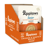 Applaws Senior Mousse, bolsa individual, alimento húmedo sabroso para gatos mayores.