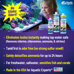 TankFirst de Aquatic Experts, dosis por 10 galones para descloración