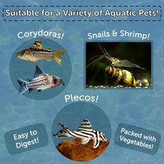 Envase de 9,85 onzas de Aquatic Foods para acuario práctico.