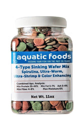 Aquatic Foods Inc. Obleas 4 tipos 12mm para peces tropicales.