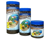 Pellets Axolotl de Aquatic Foods Inc., suaves y que se hunden para alimentación diaria.