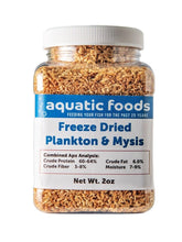 Aquatic Foods Inc. Plancton y Mysis liofilizados flotantes en frasco de 2 onzas para peces tropicales