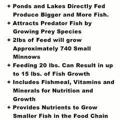 Aquatic Nutrition Giant Fish Grower alimentando peces grandes en lago, ayuda a poblaciones saludables