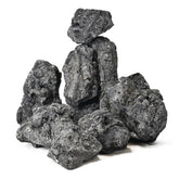 Piedras de lava volcánica AQUATIS para acuario, favorecen flujo de agua y estética natural.