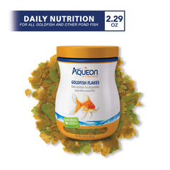 Aqueon Goldfish Flakes: copos que flotan en la superficie para observar la ingesta.