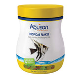 Aqueon Natural Tropical Hojuelas en bote, nutrición equilibrada para peces tropicales.
