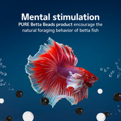 Aqueon PURE Betta Beads azul aporta estilo y claridad al acuario.