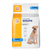 Arm & Hammer bandas desechables para perro macho, empaque práctico y protección de suelos.