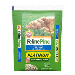 Arm & Hammer Feline Pine Platinum 18 lb, arena para gatos fácil de almacenar