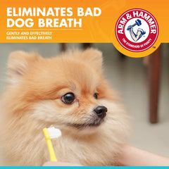 Gel dental para perros de Arm & Hammer, aliento fresco tras cada cepillado.