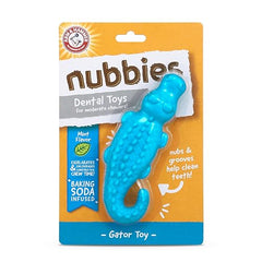 Arm & Hammer mordedor cocodrilo con protuberancias TPR para limpieza dental suave.