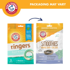 Premios dentales Arm & Hammer Ringers de menta para perros, sabor que encanta.