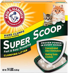 Arm & Hammer Super Scoop arena para gatos con olor fresco en cada uso.