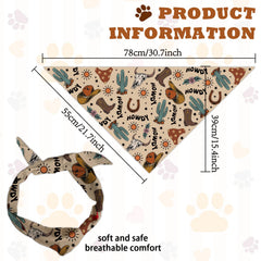 Arricraft bandana perro algodón suave, patrón claro para uso diario.