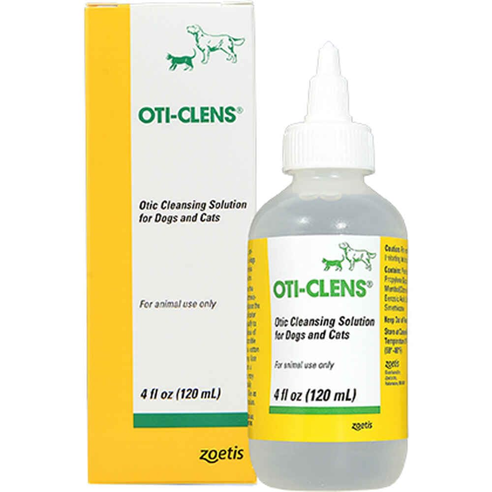 Envase de 4 onzas de Oti-Clens para limpieza suave de oídos en perros