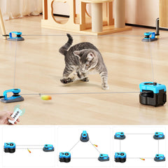 AsFrost Juguete Interactivo para Gatos con modo automático, estimula la caza.