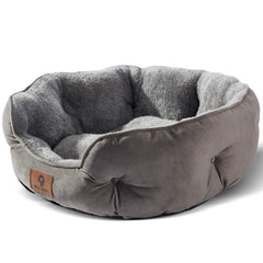 Asvin cama para perro pequeño gris en interior, suave para dormir.