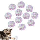 Pelotas crinkle sin tinte AUEAR, 2 pulgadas para juego interactivo del gato.