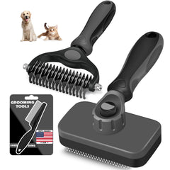 Augwind kit cuidado mascotas 3 piezas para deslanado y pelaje brillante