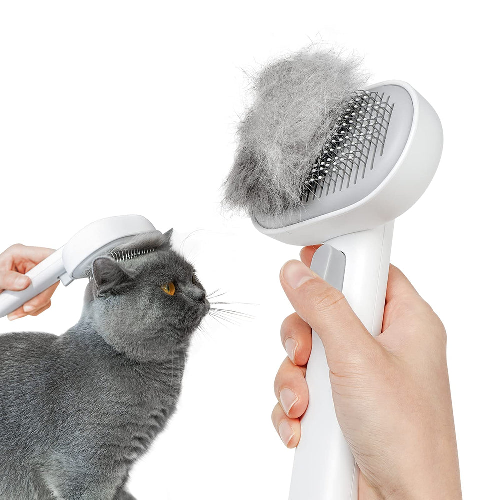 Brosse Aumuca pour chats à poils longs, retrait des poils sans irriter la peau.