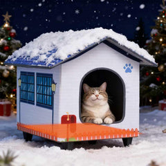 AUPETEK casa-gato-caliente-aislada refugio cómodo para uso interior o exterior.