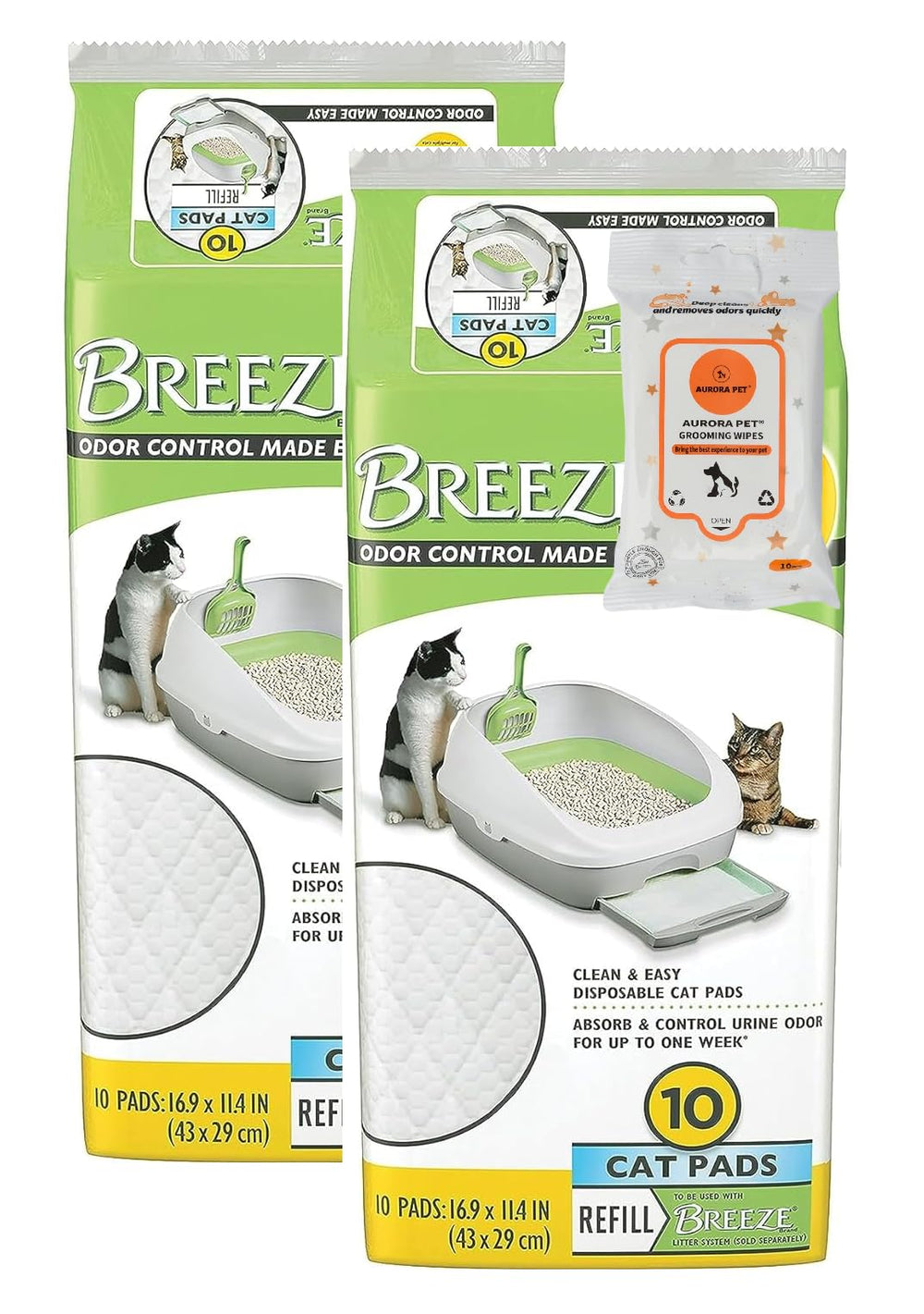 Aurora Pet almohadillas Breeze recambio 2x10 para instalación rápida.