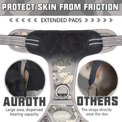AUROTH Arnés con reflector y malla de aire para mayor visibilidad y comodidad.