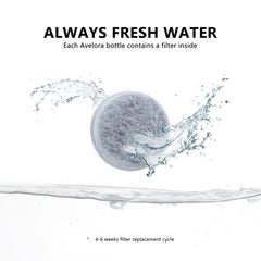 La AVELORA con filtración de carbono activado para agua fresca.