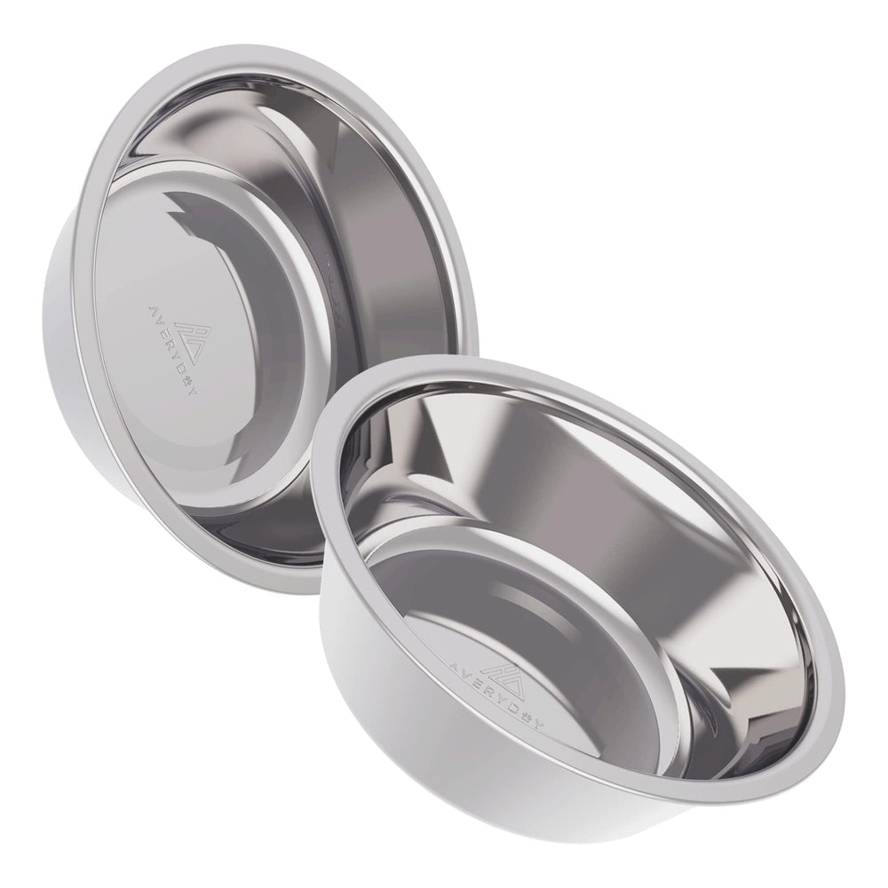 AVERYDAY cuenco de acero inoxidable para perros, reemplazo cómodo para soportes elevados.