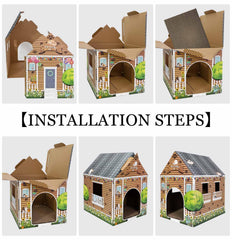AVXINSOK casa-gato-carton-interior-exterior: uso versátil en salón o dormitorio